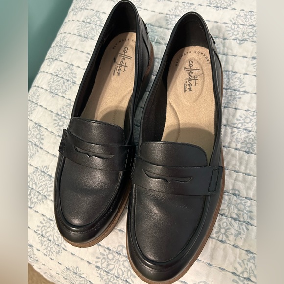 Clarks Shoes - Clarks Black Leather Loafers
